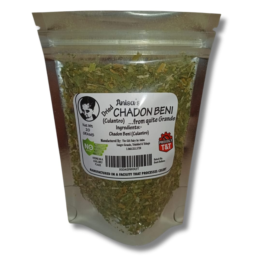 Anisa’s Dehydrated Chadon Beni 20g Trinidad seasoning herb